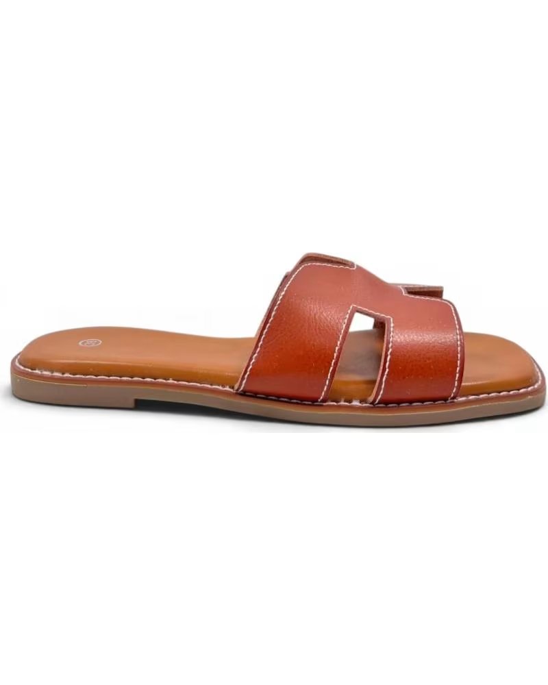 TIMBOS SANDALIA PLANA DE MUJER CAMEL 132886 MARRóN