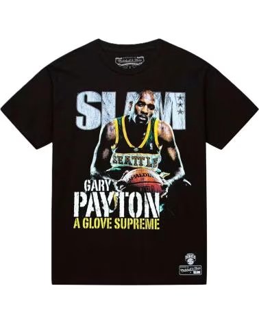 MITCHELL NESS & GARY PAYTON SONICS SLAM COVER T-SHIRT 1