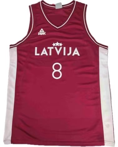 PEAK CAMISETA DAVIS BERTANS LETONIA - ROJA 1