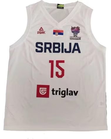 PEAK CAMISETA NIKOLA JOKIC SERBIA - BLANCA EUROBASKET BLANCA 1