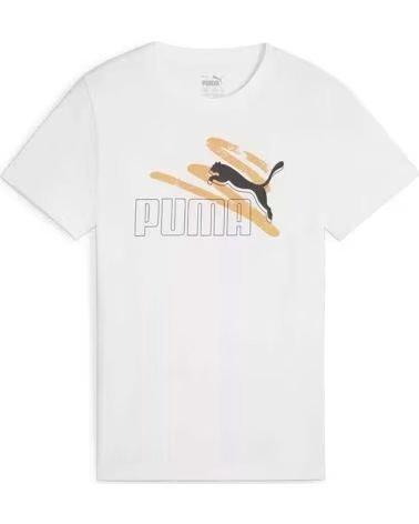 PUMA CAMISETA DE MANGA CORTA EN PARA NINOS UNISEX BLANCO