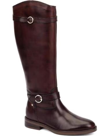 PIKOLINOS PUERTOLLANO STIVALI ALTI IN PELLE MOGANO DONNA STILE EQUESTRE VARIOS COLORES