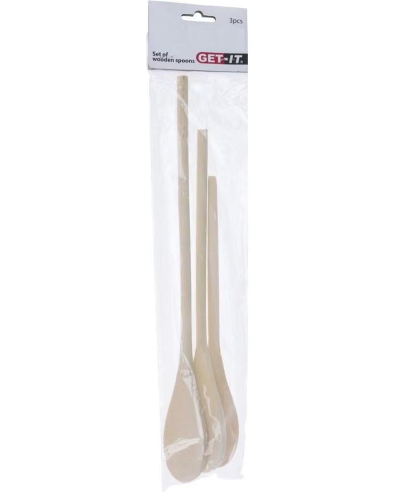 GETIT SET DE 3 CUCHARAS DE MADERA GETIT PARA COCINA MULTICOLOR