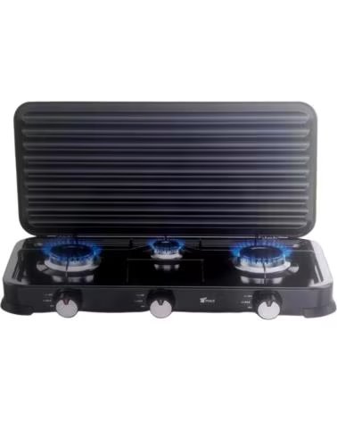 THULOS COCINA DE GAS THULOS DE TRES FUEGOS CON TAPA PROTECTORA MULTICOLOR
