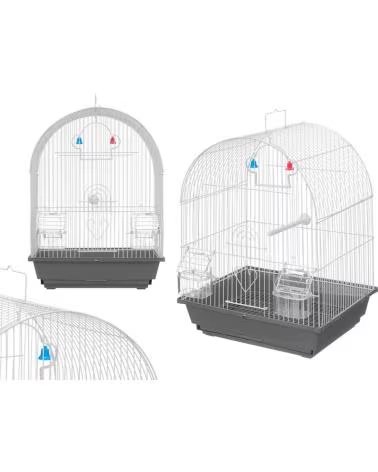 MASCOW GAIOLA PARA PÁSSAROS COM DESIGN ARQUEADO E ACESSÓRIOS MULTICOLOR
