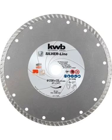 KWB DISCO DE DIAMANTE KWB SILVER-LINE PARA CORTE EN SECO 230 MM MULTICOLOR
