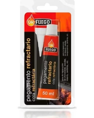 OKFUEGO PEGAMENTO REFRACTARIO 50ML PARA ESTUFAS Y CHIMENEAS MULTICOLOR
