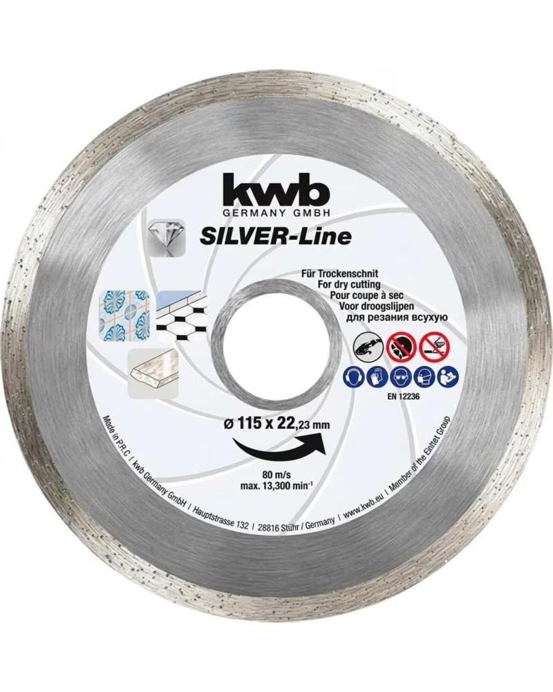 KWB DISCO DE CORTE DE DIAMANTE KWB SILVER-LINE 115 MM PARA EN SECO MULTICOLOR