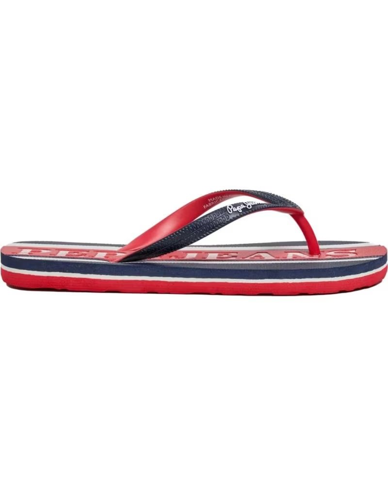PEPE JEANS INFRADITO PER BAMBINO, DESIGN A RIGHE AZUL