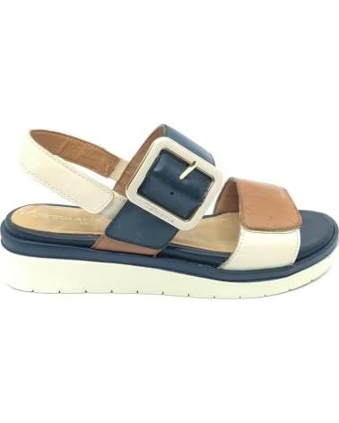 TAMARIS SANDÁLIA 8-88706 COM FIVELA E PLATAFORMA AZUL
