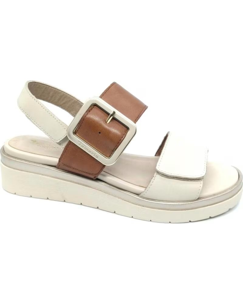 Sandalias de Mujer TAMARIS 88706 PIEL IVORY-CUERO BEIG