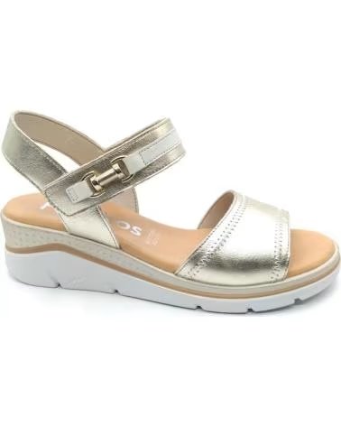 FLUCHOS SANDALIAS F2427 EN PLATEADO PARA MUJER LAM SUG PLATINO H