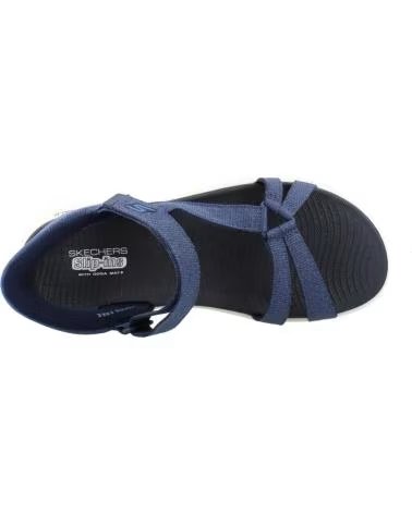 SKECHERS SANDALIAS 141481-NVY EN AZUL PARA MUJER