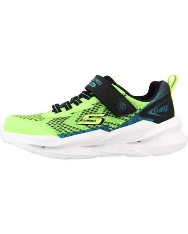 SKECHERS ZAPATILLAS METEOR-LIGHTS 2 0 EN MULTICOLOR PARA NINOS UNISEX LIME TEXTILE - SYNTHETIC - BLACK BLUE TRIM