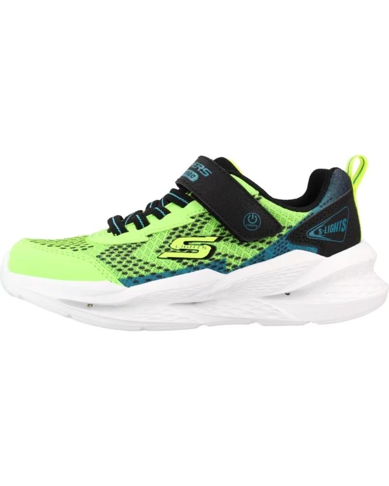 SKECHERS ZAPATILLAS METEOR-LIGHTS 2 0 EN MULTICOLOR PARA NINOS UNISEX LIME TEXTILE - SYNTHETIC - BLACK BLUE TRIM
