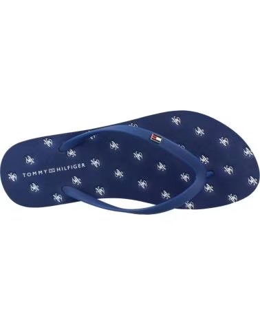 TOMMY HILFIGER CHANCLAS MUJER MODELO FW0FW09199 COLOR AZUL C7G