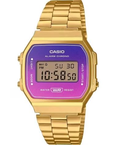 CASIO VINTAGE WATCH A168WERG-2A GOLD WITH GRADIENT DIAL DORADO