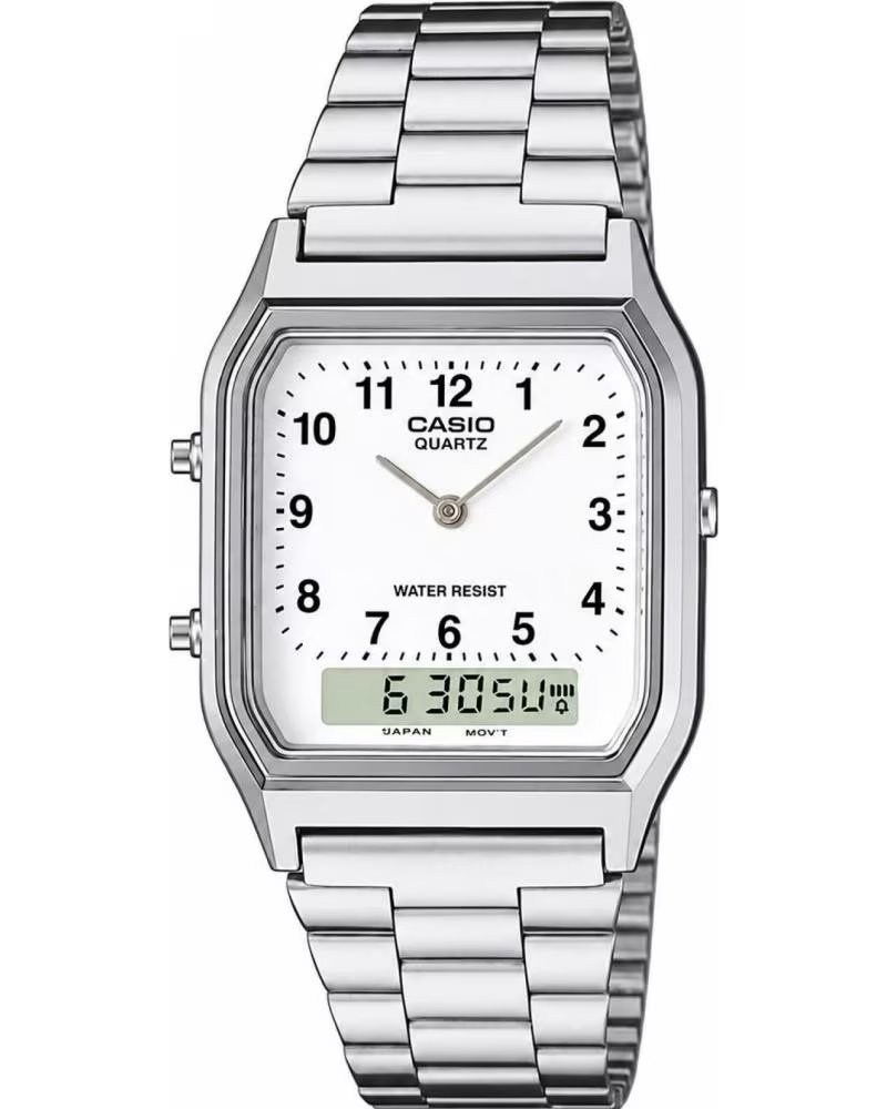 CASIO WATCH AQ-230A-7B ANALOG-DIGITAL SILVER GRIS