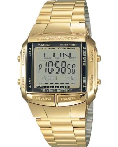 CASIO MONTRE DATA BANK DB-360G-9A NUMÉRIQUE DORÉE DORADO