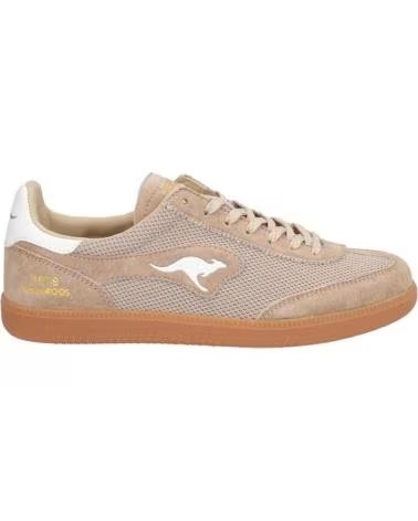 KANGAROOS TÉNIS DE MULHER K037-7 EM BEGE E BRANCO BEIGE-BLANCOBEIGE-BLANCO