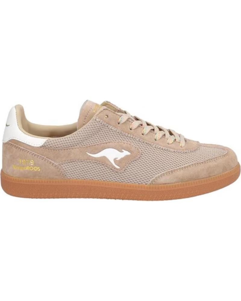KANGAROOS TÉNIS DE MULHER K037-7 EM BEGE E BRANCO BEIGE-BLANCOBEIGE-BLANCO