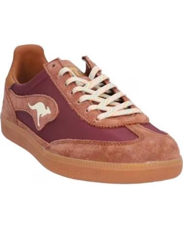 KANGAROOS K036-25 WOMEN´S SNEAKERS IN EGGPLANT AND BROWN TONES COMB BERENJENA-MARRONCOMB BERENJENA-MARR