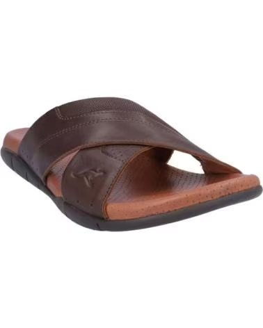 KANGAROOS SANDALIAS DE HOMBRE 1010-8 PIEL MARRONPIEL MARRON