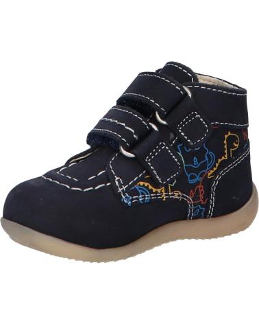 Scarpe per Bambina e Bambino KICKERS 910352-10 BONKRO-2 GOLF NUBUCK PRINT 103 MARINE DINOS