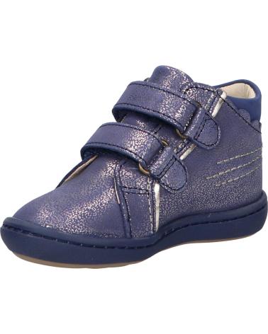 Botines de Niña y Niño KICKERS 912130-10 KICKMARY CUIR NUBUC 102 MARINE METALLIS