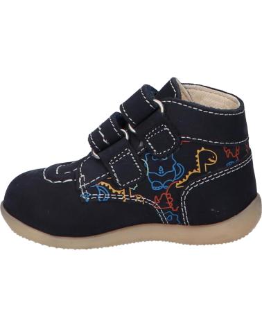 Scarpe per Bambina e Bambino KICKERS 910352-10 BONKRO-2 GOLF NUBUCK PRINT 103 MARINE DINOS