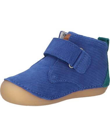 Stivaletti per Bambina e Bambino KICKERS 915390-10 SABIO X BONTON CUIR DENIM 53 BLEU VERT