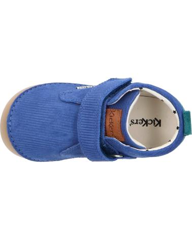 Stivaletti per Bambina e Bambino KICKERS 915390-10 SABIO X BONTON CUIR DENIM 53 BLEU VERT