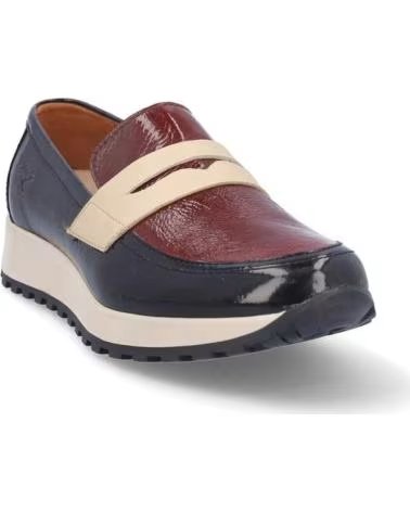 KANGAROOS Zapatos de mujer 908-51 CHAROL ARRUG NEGRO-CEREZACHAROL ARRUG NEGRO-C