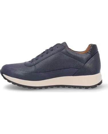 SNEAKERS CASUAL KANGAROOS IN PELLE METALLIZZATA BLU MARINO CON CERNIERA AZUL