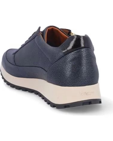 SNEAKERS CASUAL KANGAROOS IN PELLE METALLIZZATA BLU MARINO CON CERNIERA AZUL