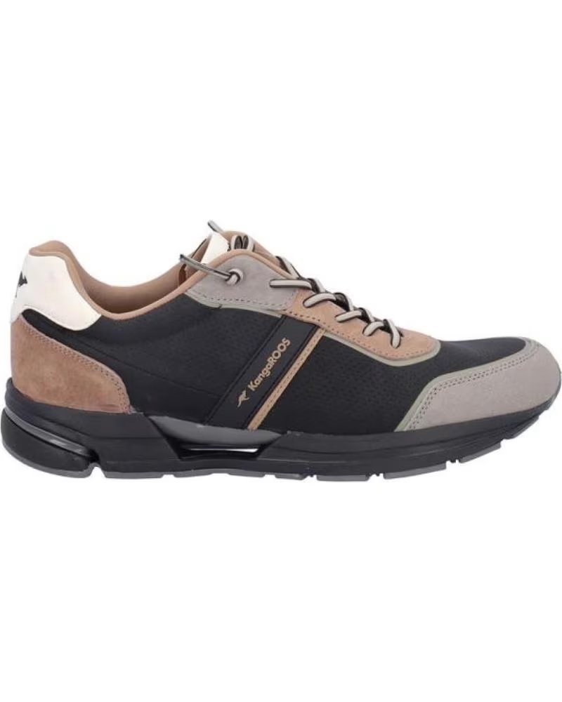 KANGAROOS 839-1 SNEAKER KOMBINIERT IN SCHWARZ, GRAU UND TAUPE COMB NEG-GRIS-TAUPECOMB NEG-GRIS-TAUPE