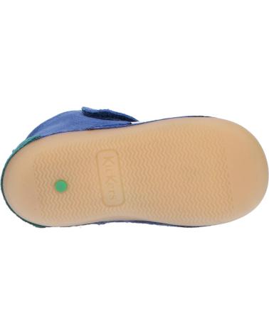 Stivaletti per Bambina e Bambino KICKERS 915390-10 SABIO X BONTON CUIR DENIM 53 BLEU VERT