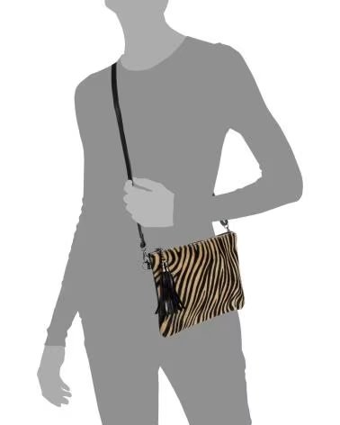 FIRENZE ARTEGIANI ERMINE BOLSO BANDOLERA NEGRO