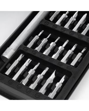 DAM JUEGO DE DESTORNILLADOR 24 EN 1 CON CUERPO METALICO CARCASA NEGRO