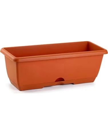 PLASTICFORTE JARDINERA RECTANGULAR PLASTICFORTE PARA JARDÍN, TERRAZA Y BALCÓN MULTICOLOR