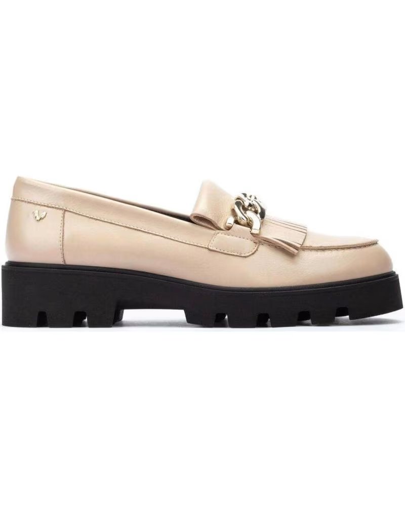Mocasines de Mujer MARTINELLI HERMOSILLA 1568-A665Z1 EN PIEL COLOR PIEDRA BEIGE