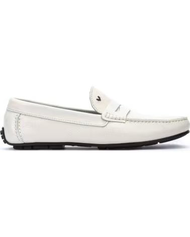 MOCASINES MARTINELLI PACIFIC 1411 DE PIEL - BLANCO ROTO BEIGE