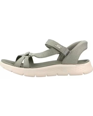 SKECHERS SANDALIAS MUJER MODELO SLIP-INS GO WALK FLEX COLOR VERDE SAG SAGE
