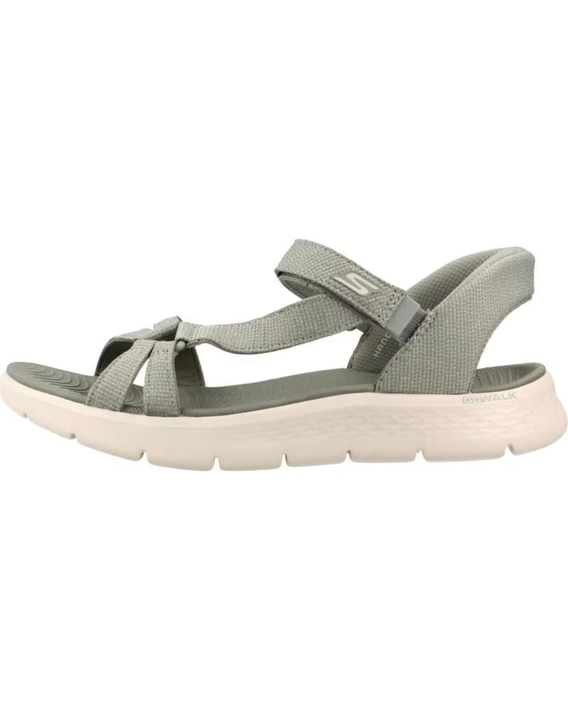 SKECHERS SANDALIAS MUJER MODELO SLIP-INS GO WALK FLEX COLOR VERDE SAG SAGE