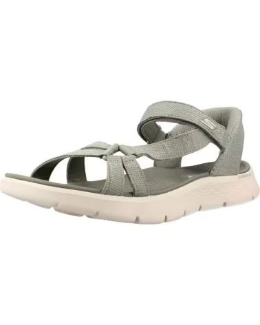 SKECHERS SANDALIAS MUJER MODELO SLIP-INS GO WALK FLEX COLOR VERDE SAG SAGE