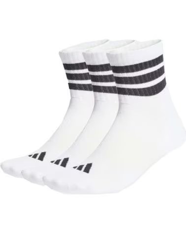 ADIDAS CALCETINES 3S ESS C MID 3P EN BLANCO PARA UNISEX WHITE-BLACK-BLACK