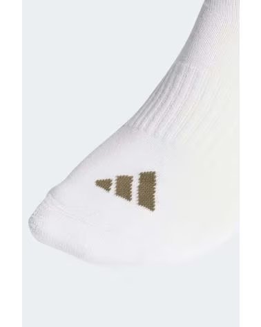 ADIDAS CALCETINES CALCETINES 3-STRIPES CUSHIONED SPORTSWEAR CREW BLANCO PURO VERDE 3 EN BLANCO PARA UNISEX PARES
