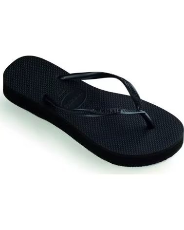 HAVAIANAS CHANCLAS MUJER MODELO SLIM FLATFORM COLOR NEGRO 0090BLACK