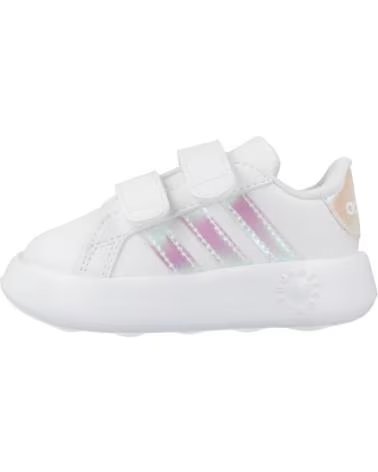 SCARPE DA GINNASTICA ADIDAS GRAND COURT 20 CF I BIANCHE CON STRISCE IRIDESCENTI MULTICOLOR
