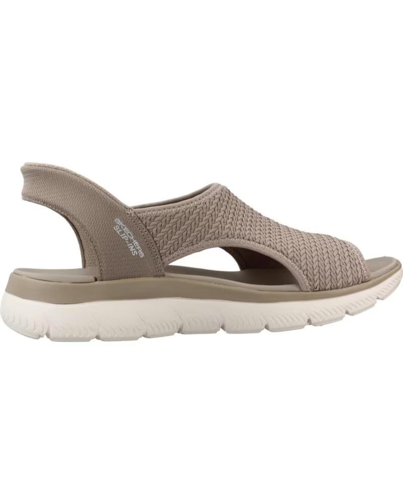 SKECHERS SANDALIAS 119519-TPE EN MARRON PARA UNISEX TAUPE KNIT